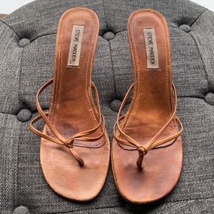 Steve Madden tan heeled sandals